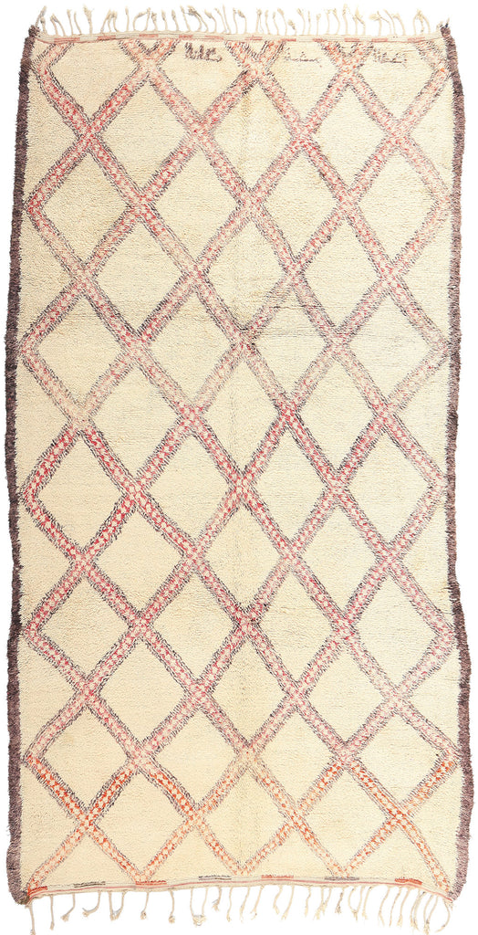 7 x 13 Vintage Beni Ourain Moroccan Rug 74537