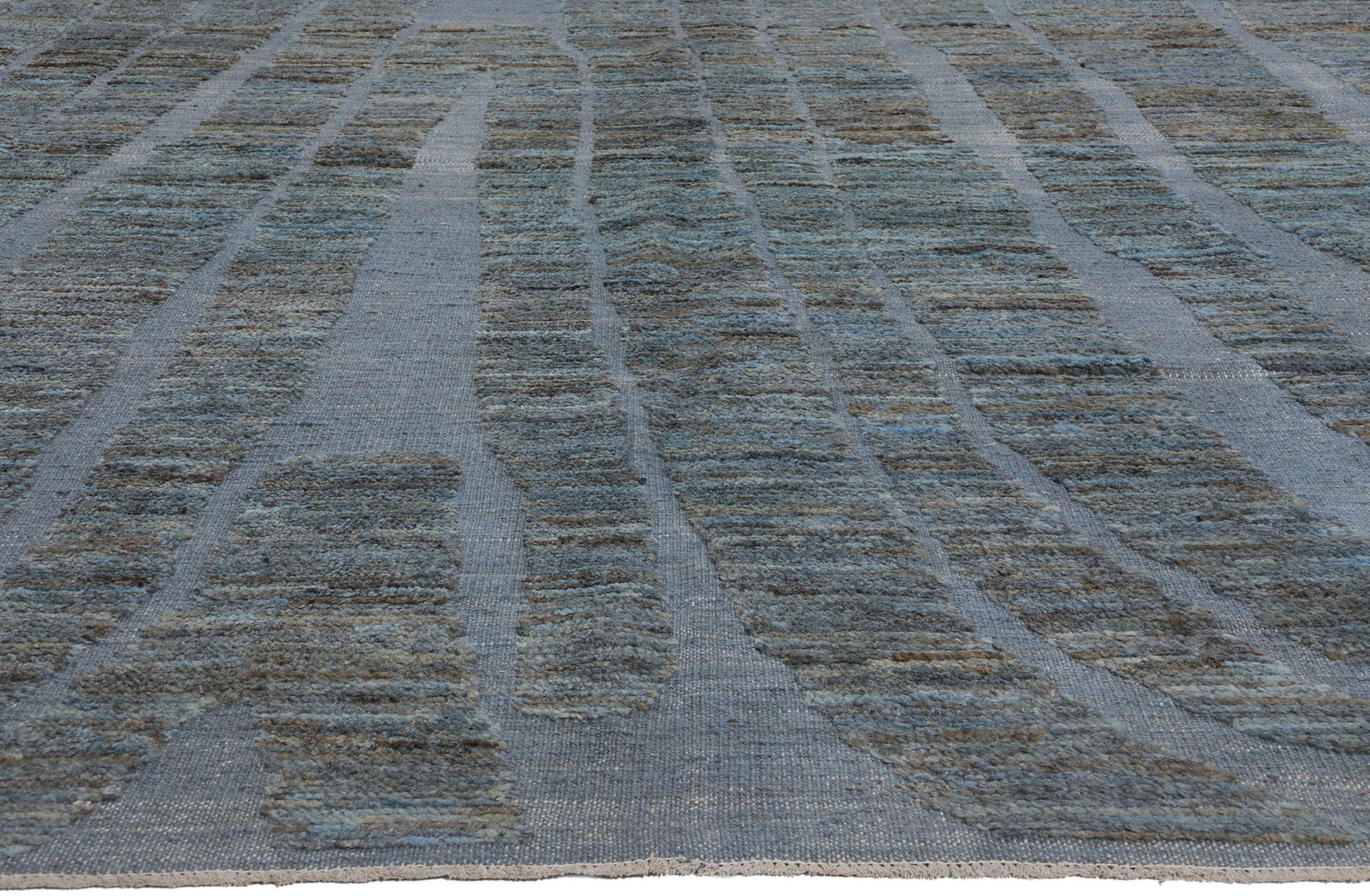 10 x 15 Biophilic Blue Moroccan High-Low Rug 81090
