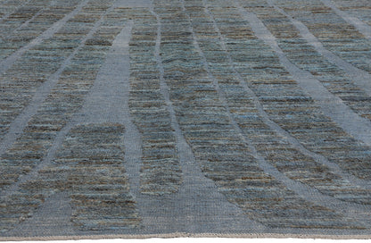 10 x 15 Biophilic Blue Moroccan High-Low Rug 81090