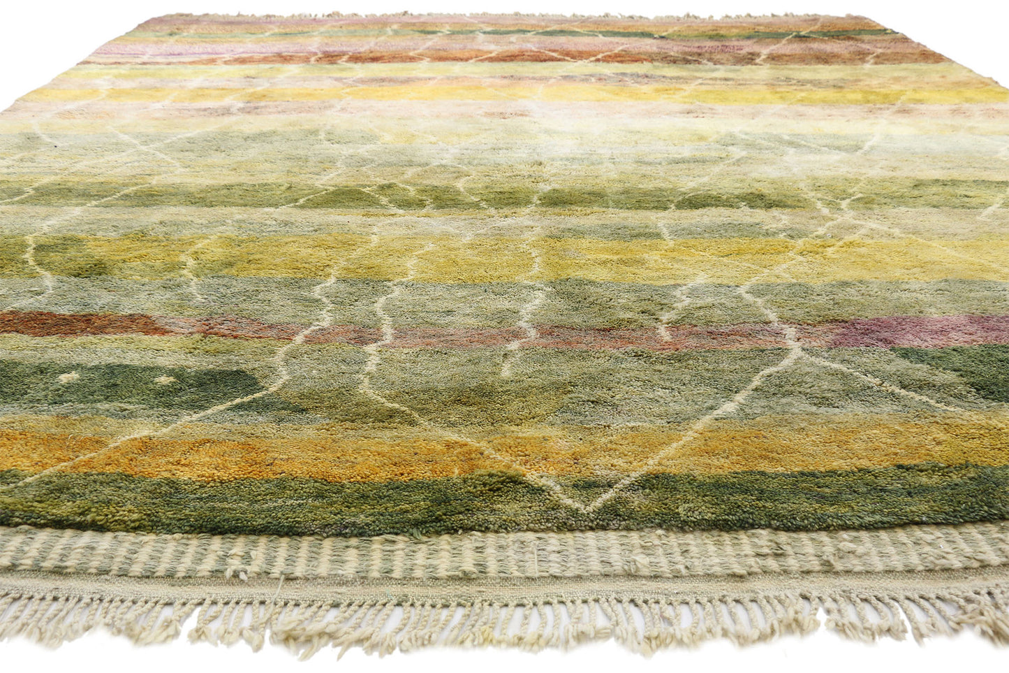 11 x 13 Earth-Tone Beni Mrirt Moroccan Rug 20801
