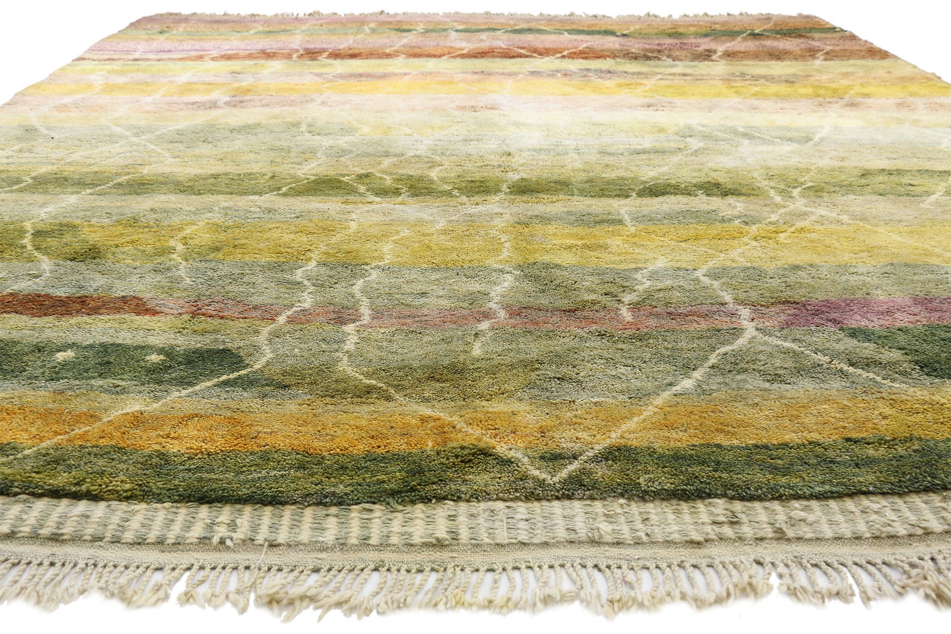 11 x 13 Earth-Tone Beni Mrirt Moroccan Rug 20801