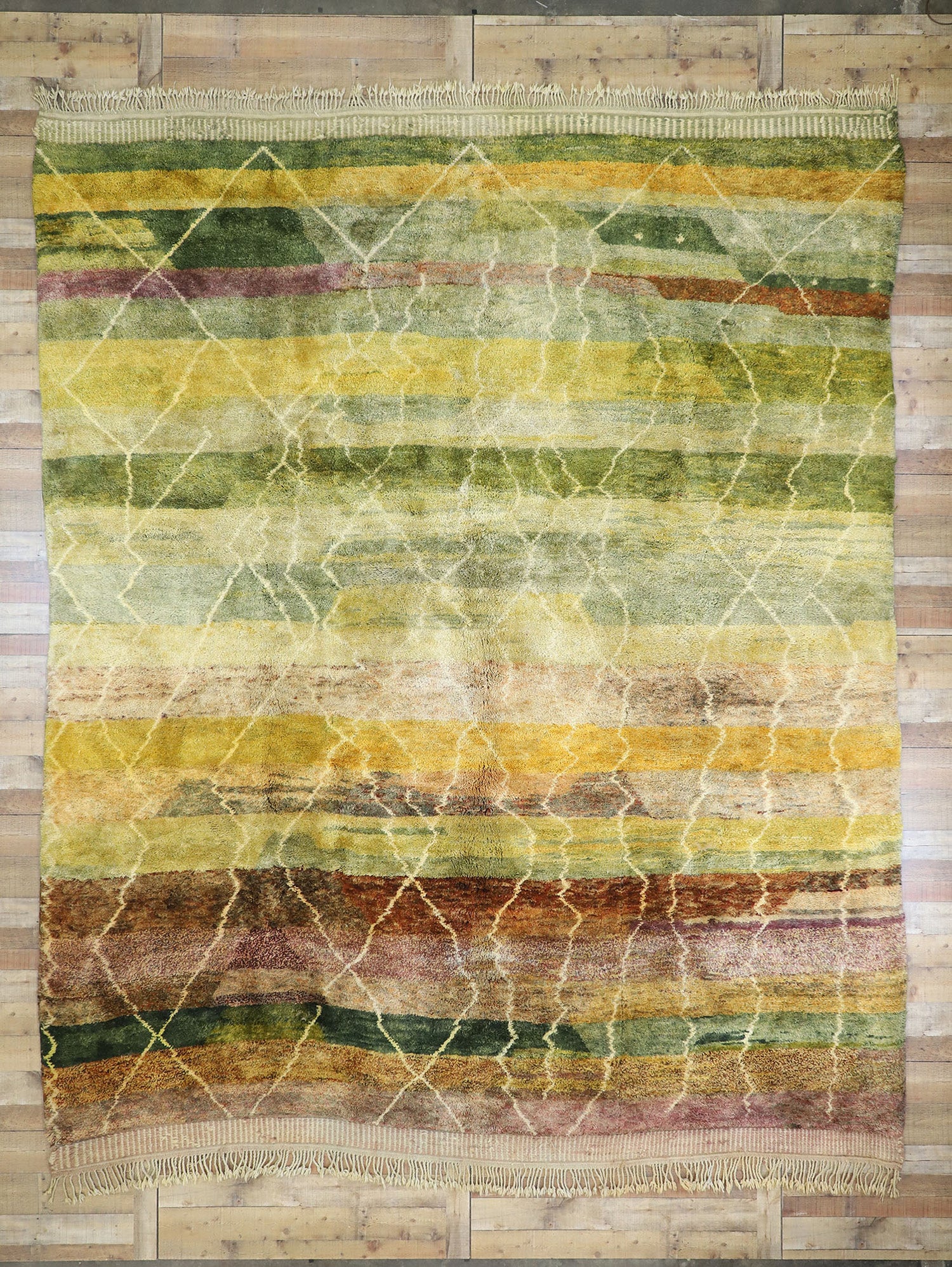 11 x 13 Earth-Tone Beni Mrirt Moroccan Rug 20801