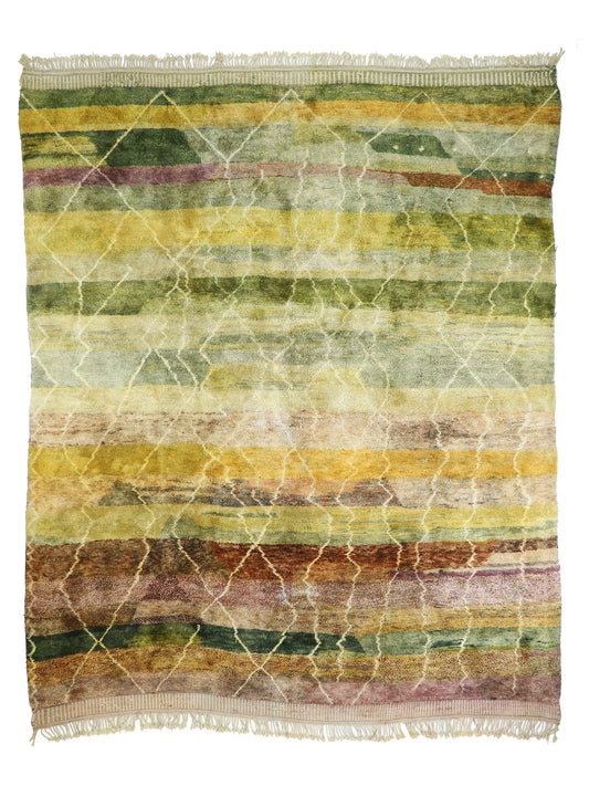 11 x 13 Earth-Tone Beni Mrirt Moroccan Rug 20801
