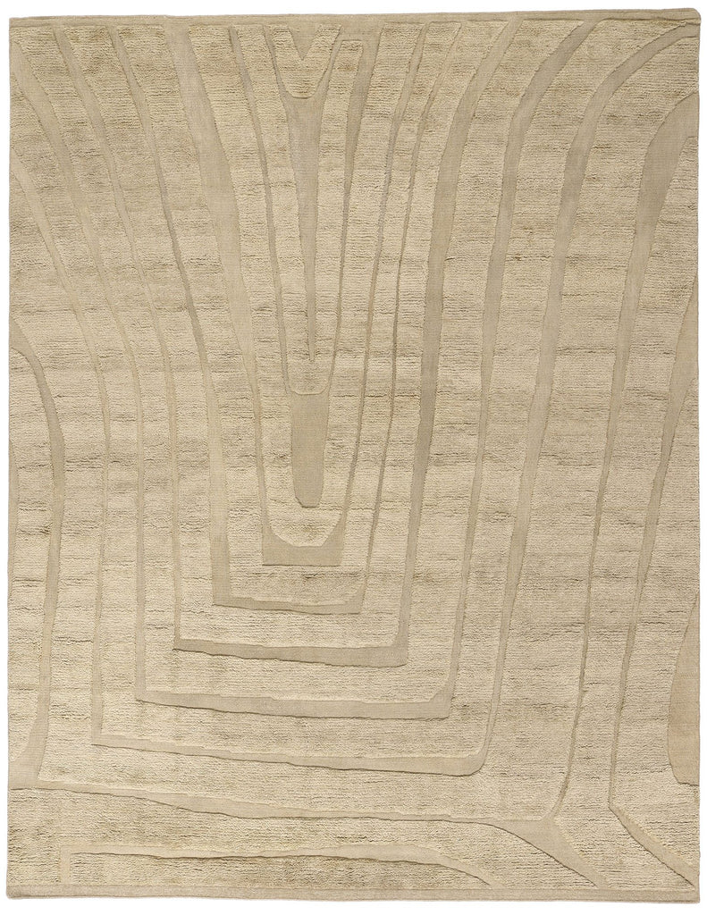 9 x 12 Biophilic Brown Moroccan High-Low Rug 31264