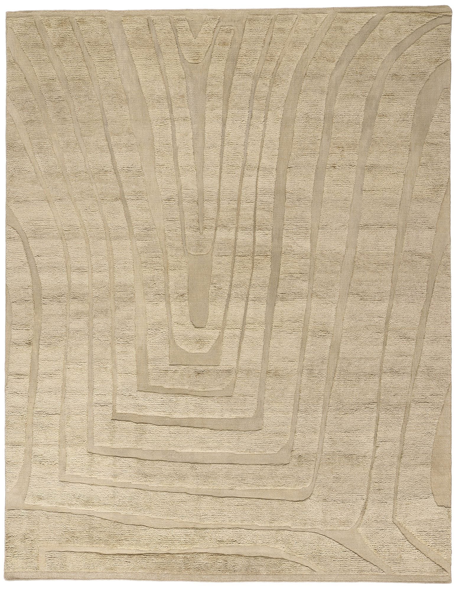 9 x 12 Biophilic Brown Moroccan High-Low Rug 31264