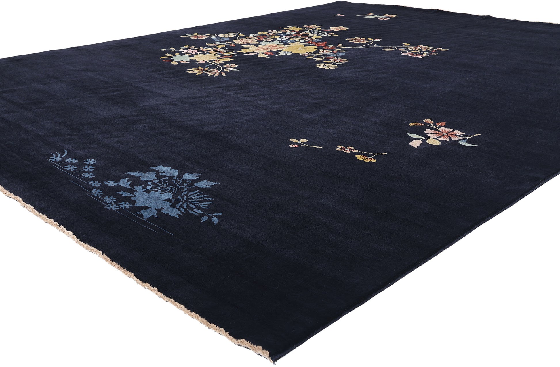 10 x 13 Modern Blue Chinese Art Deco Rug 31318