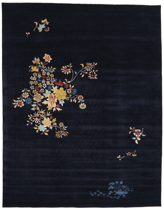 10 x 13 Modern Blue Chinese Art Deco Rug 31318