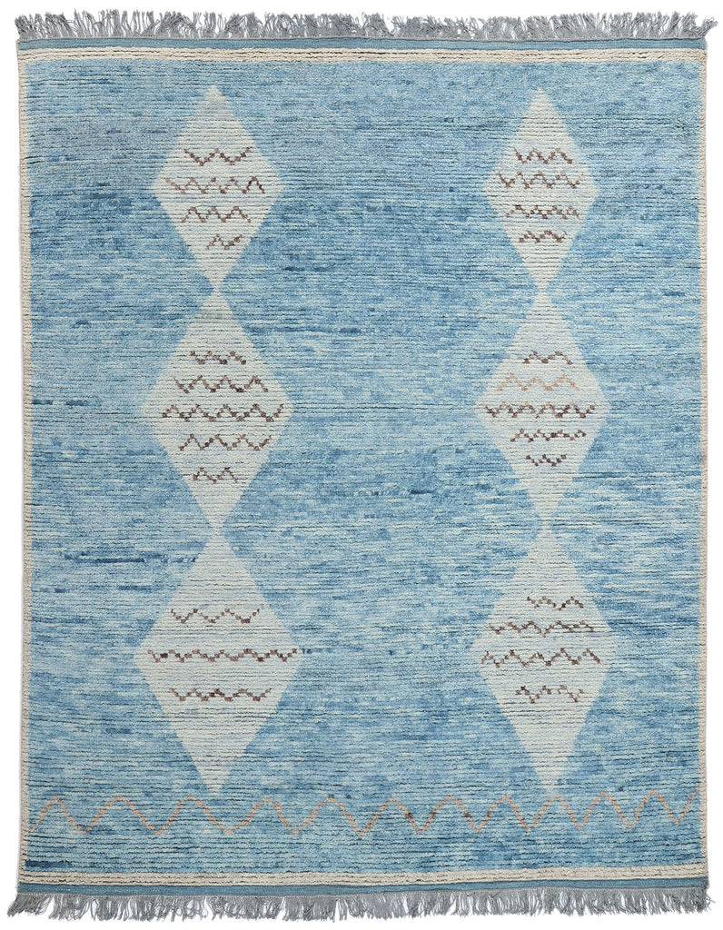 8 x 11 Azure Desert Diamonds Moroccan Rug 31287