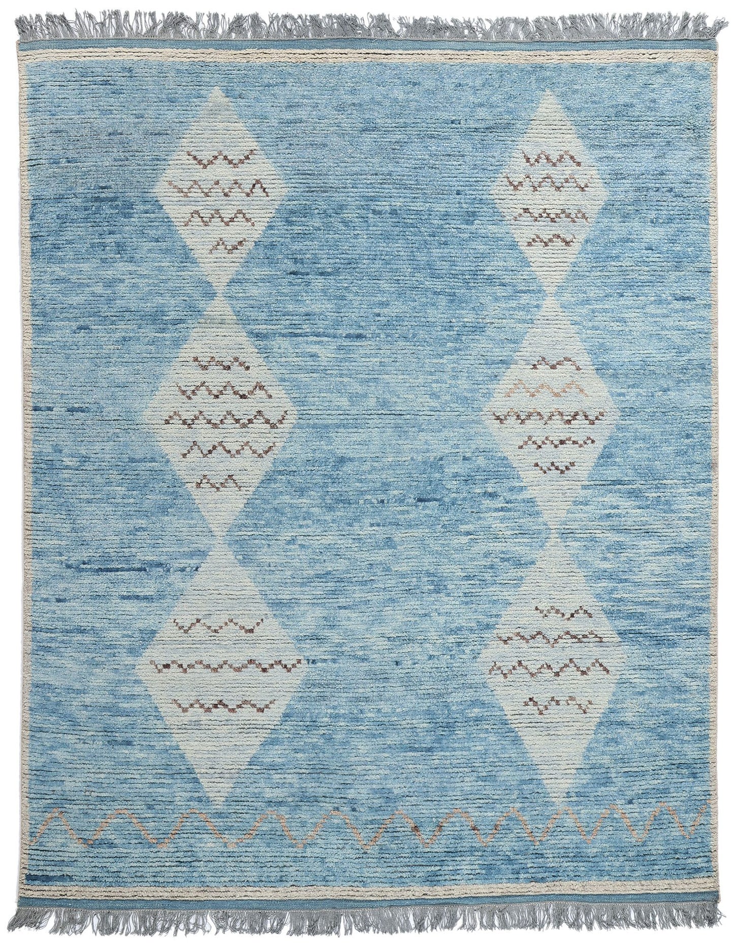 8 x 11 Azure Desert Diamonds Moroccan Rug 31287