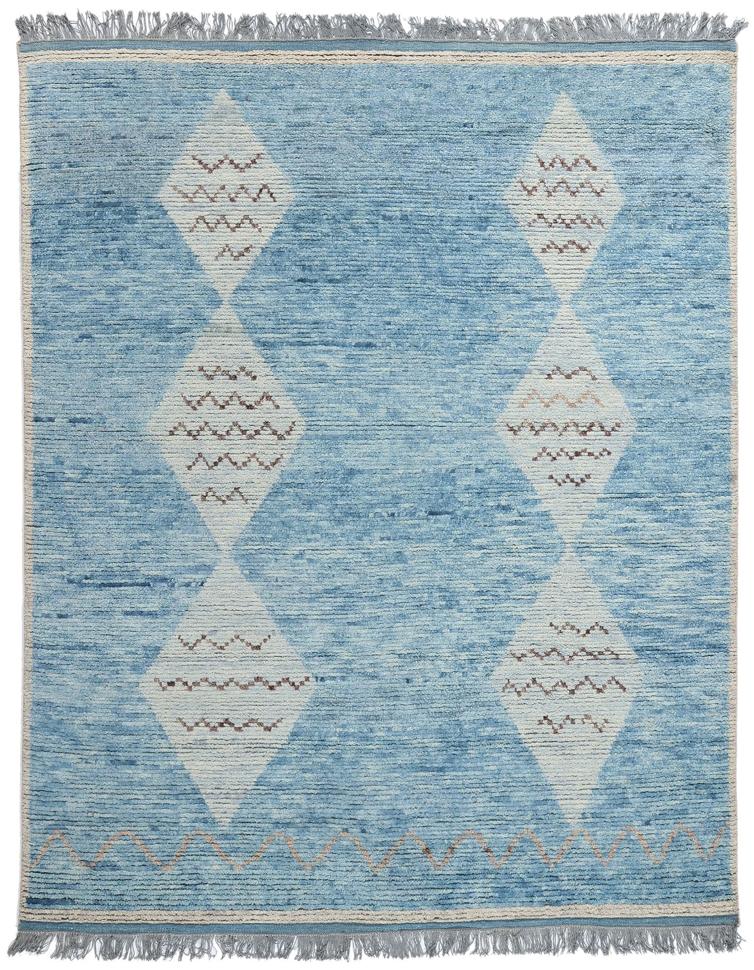 8 x 11 Azure Desert Diamonds Moroccan Rug 31287
