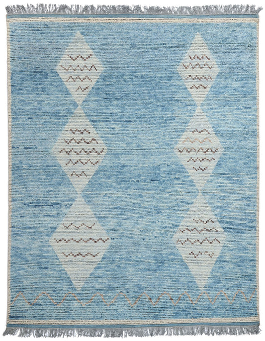 8 x 11 Azure Desert Diamonds Moroccan Rug 31287