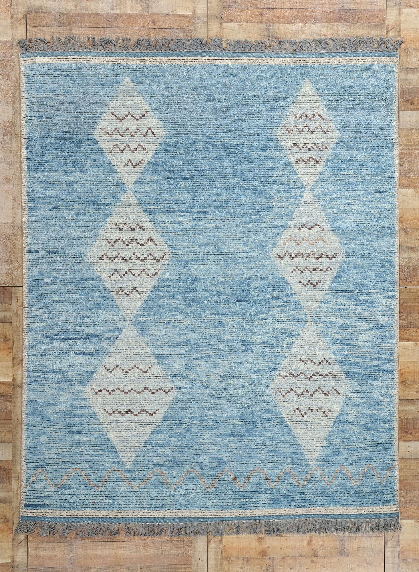 8 x 11 Azure Desert Diamonds Moroccan Rug 31287
