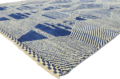 10 x 14 Blue Moroccan Area Rug 80586