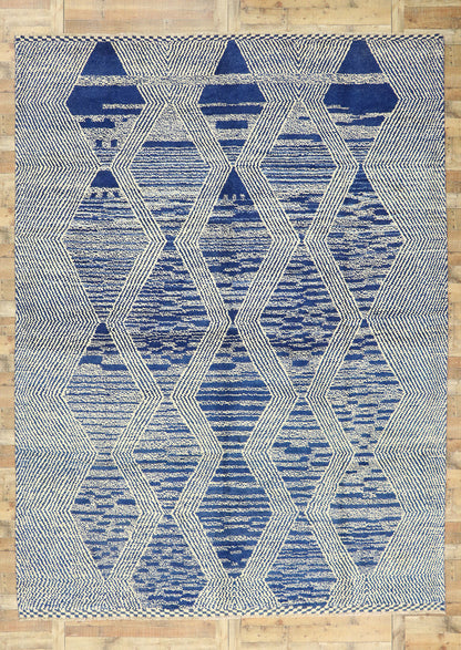 10 x 14 Blue Moroccan Area Rug 80586