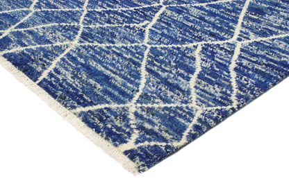 4 x 6 Modern Blue Moroccan Rug 80298