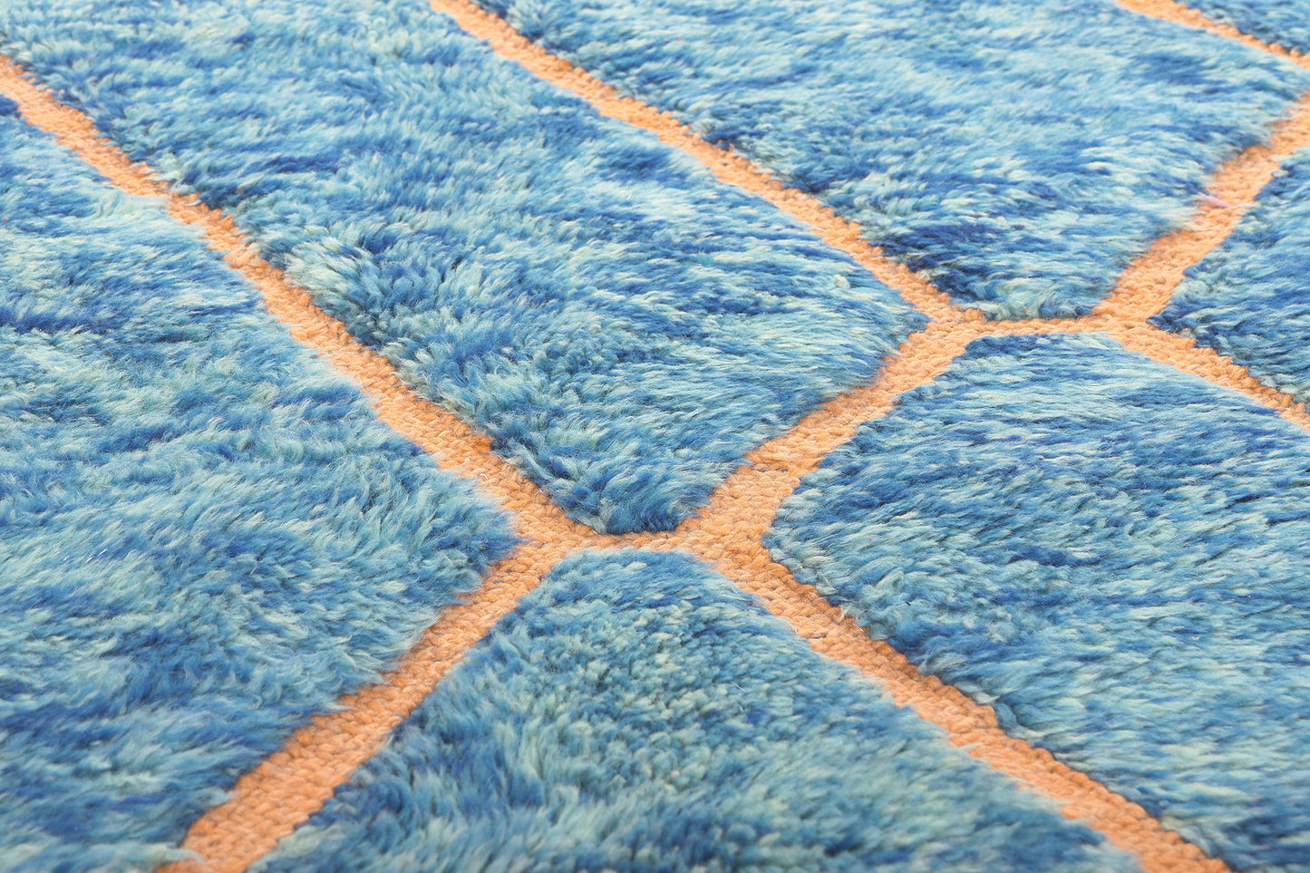 5 x 8 Modern Blue Beni Mrirt Moroccan Rug 21053