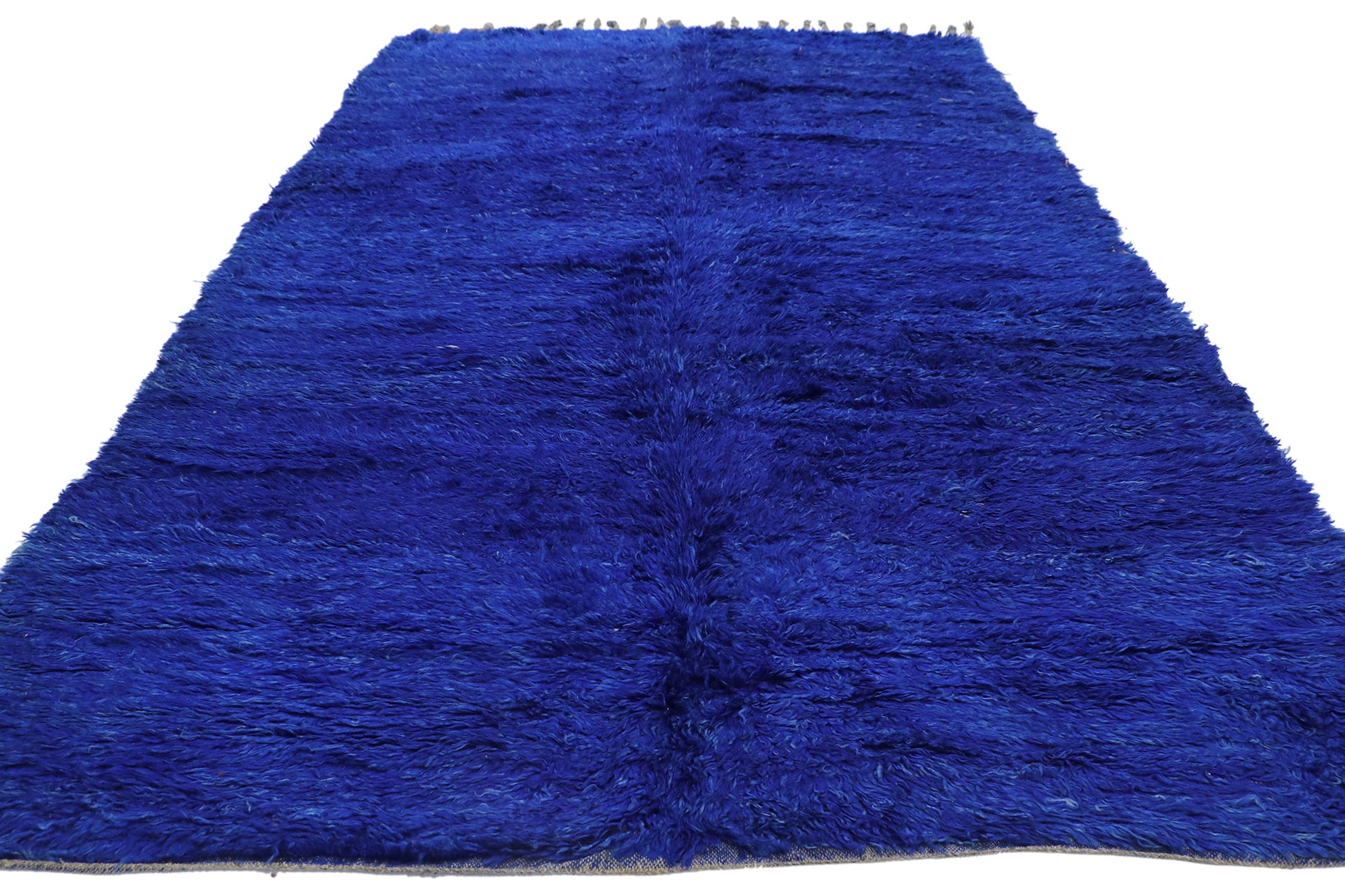 6 x 10 Vintage Blue Beni Mrirt Moroccan Rug 21305