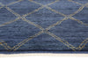 8 x 11 Modern Tribal Dark Blue Moroccan Rug 31222