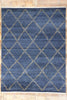 8 x 11 Modern Tribal Dark Blue Moroccan Rug 31222