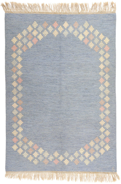 5 x 6 Brita Svefors Vintage Swedish Rollakan Rug 78262