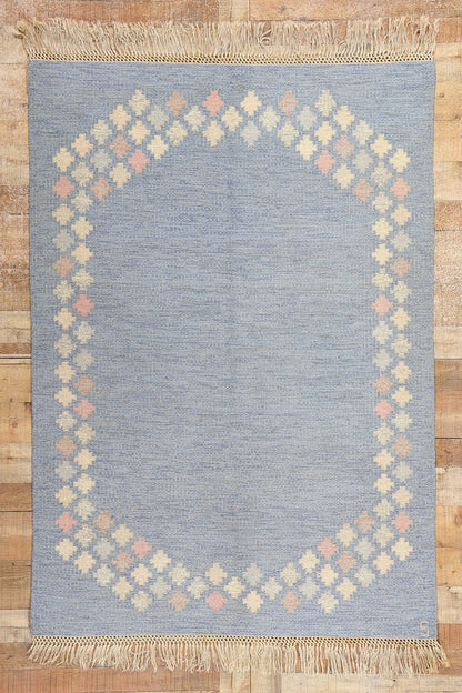 5 x 6 Brita Svefors Vintage Swedish Rollakan Rug 78262