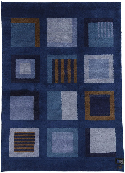 5 x 8 Vintage Blue Swedish Pile Rug 78735