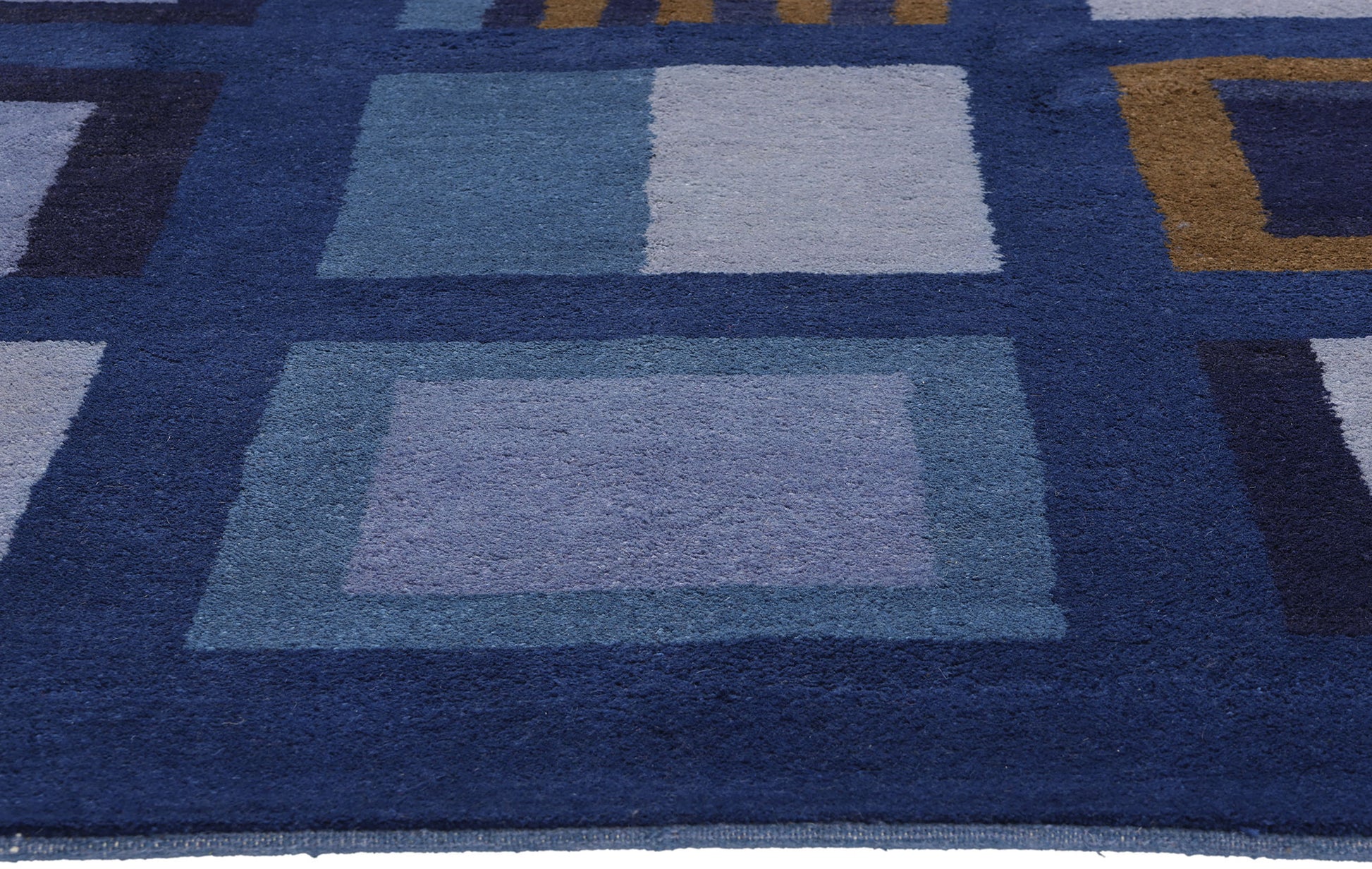 5 x 8 Vintage Blue Swedish Pile Rug 78735
