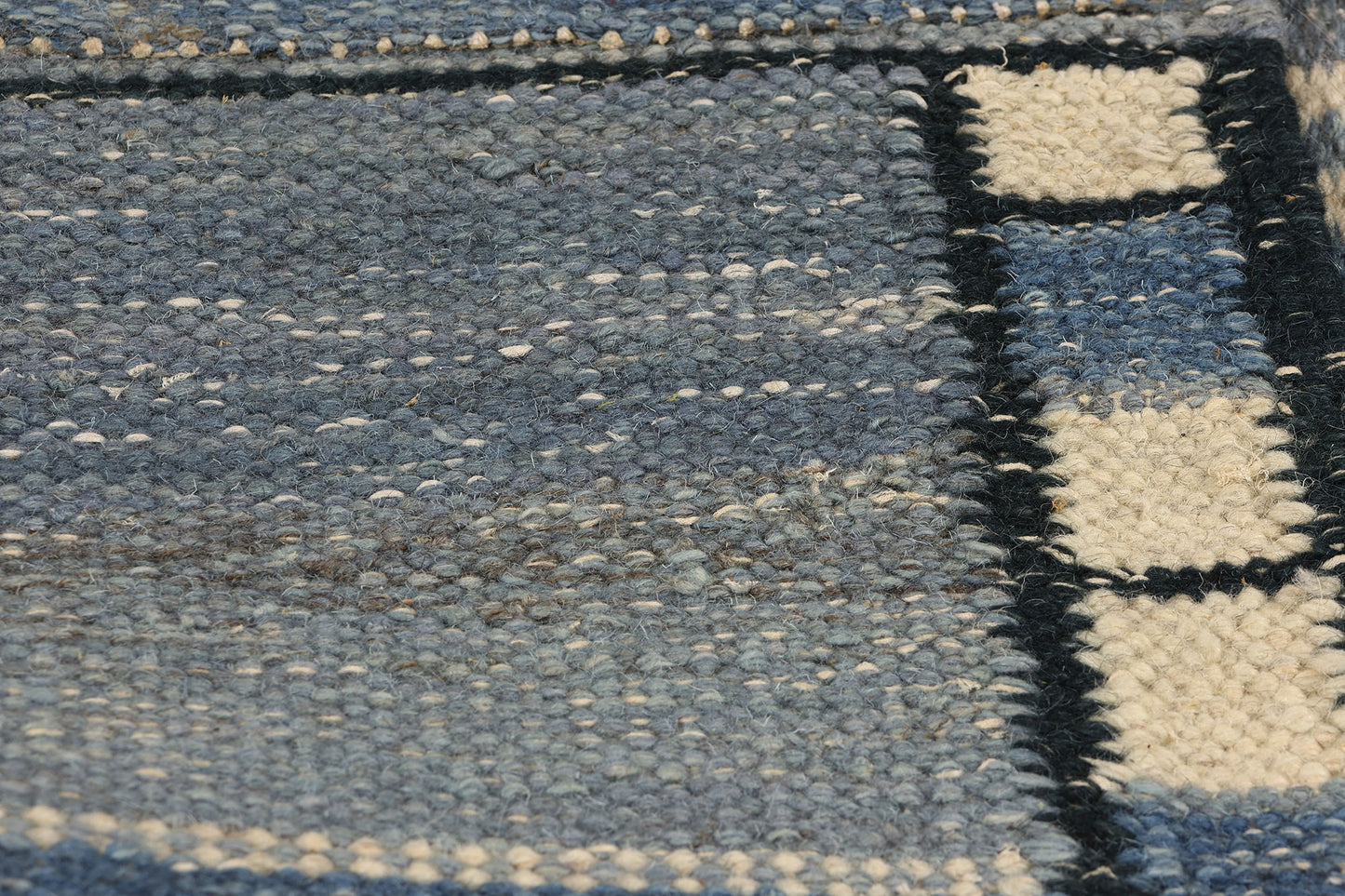 3 x 5 Blue Swedish-Inspired Kilim Rug 30701