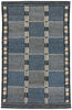 3 x 5 Blue Swedish-Inspired Kilim Rug 30701