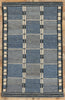 3 x 5 Blue Swedish-Inspired Kilim Rug 30701