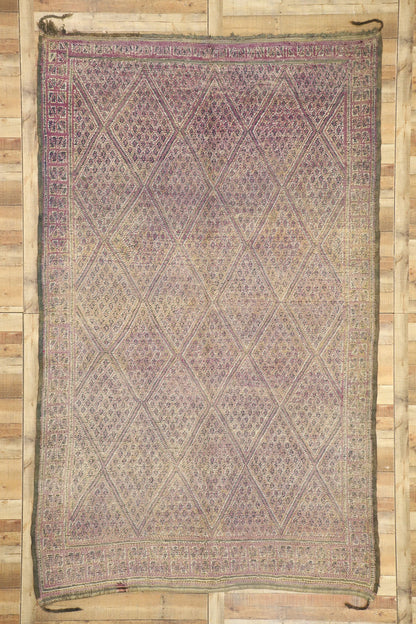 7 x 12 Vintage Purple Beni MGuild Moroccan Rug 20985
