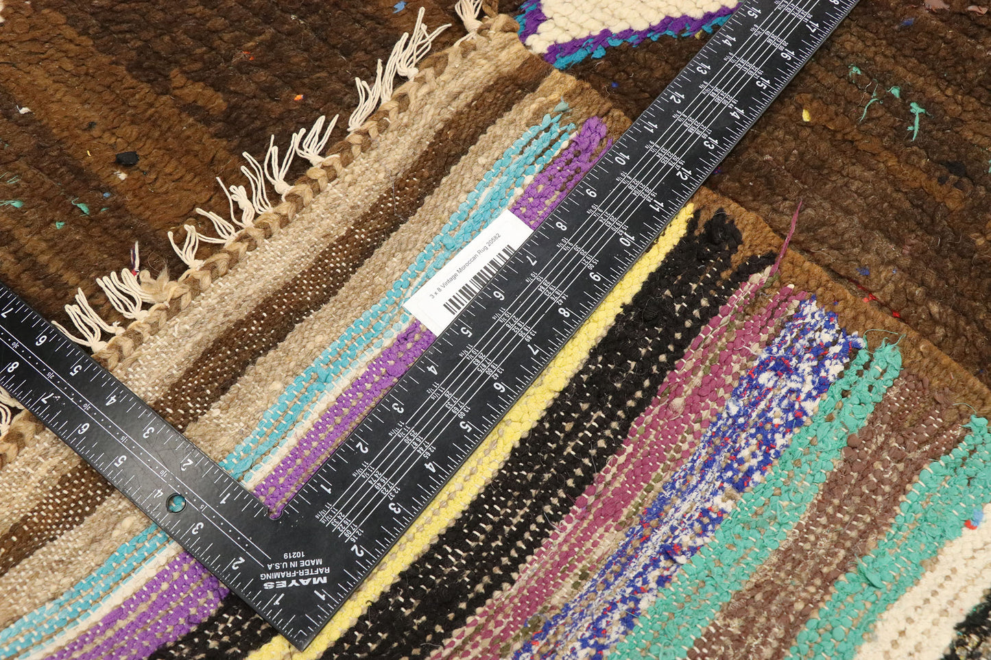 3 x 9 Vintage Brown Moroccan Rug 20582
