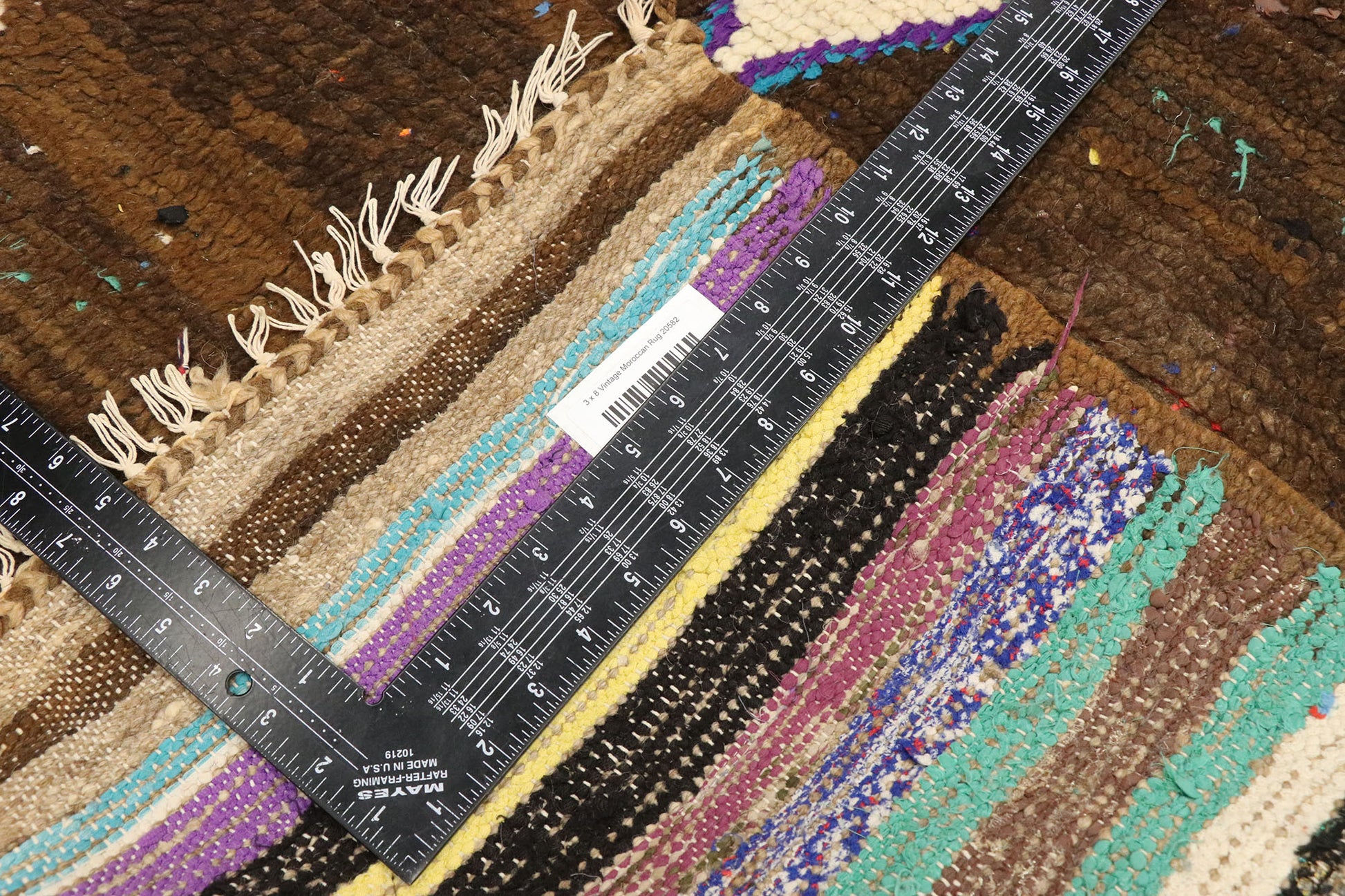 3 x 9 Vintage Brown Moroccan Rug 20582