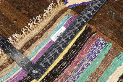 3 x 9 Vintage Brown Moroccan Rug 20582