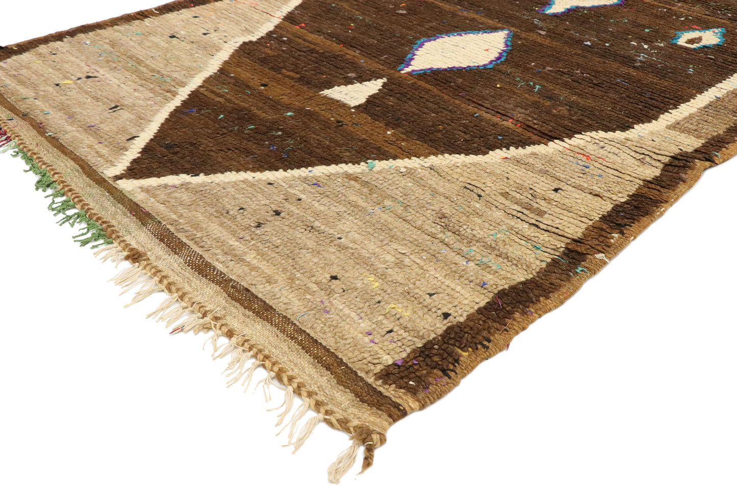 3 x 9 Vintage Brown Moroccan Rug 20582