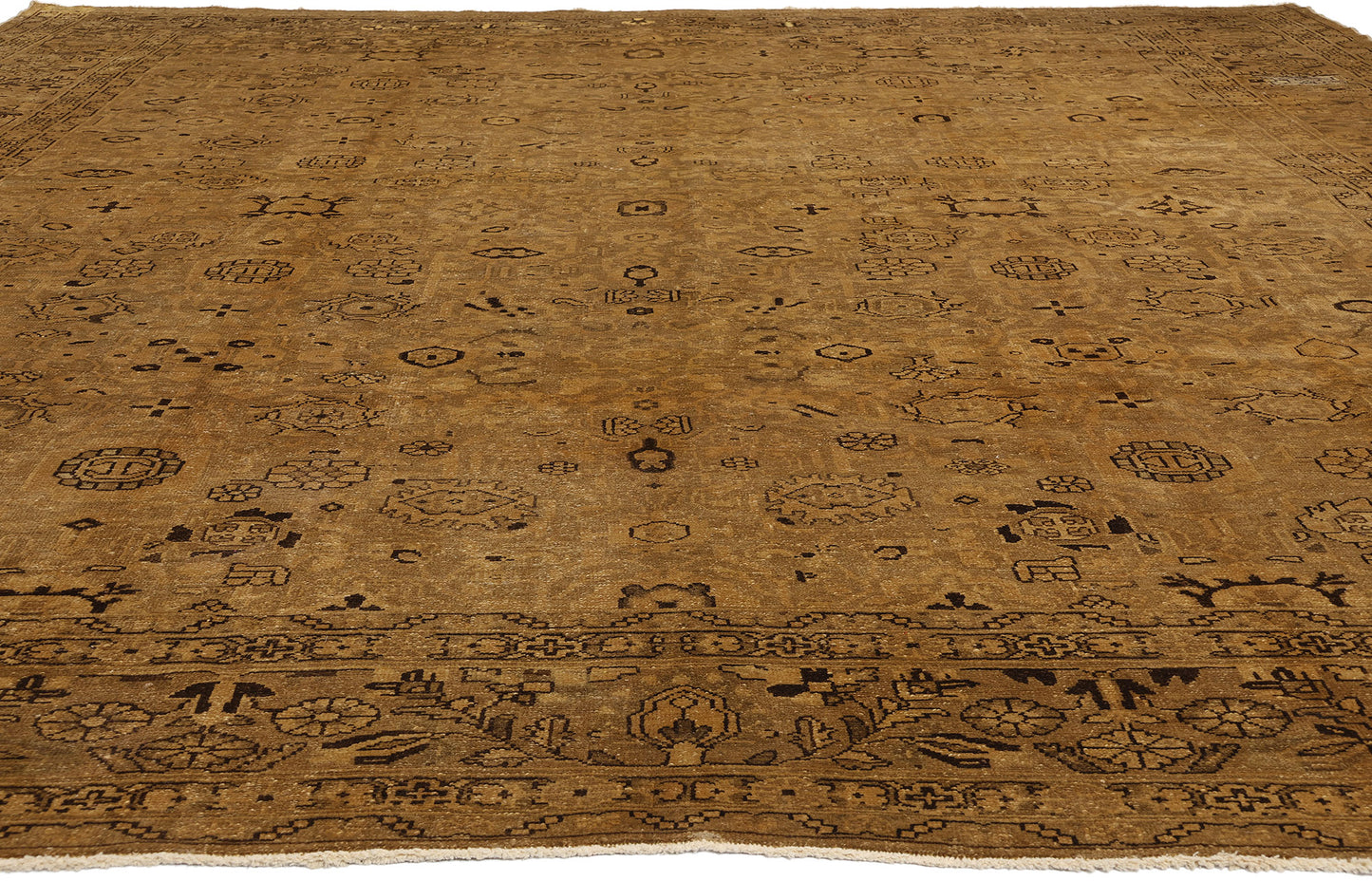 11 x 14 Antique Brown Persian Malayer Rug 78739