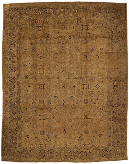 11 x 14 Antique Brown Persian Malayer Rug 78739