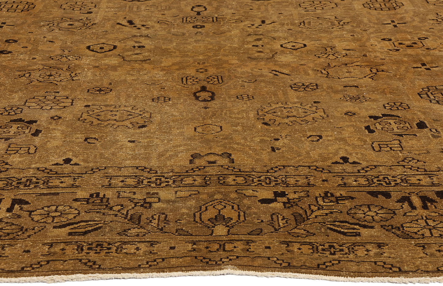 11 x 14 Antique Brown Persian Malayer Rug 78739