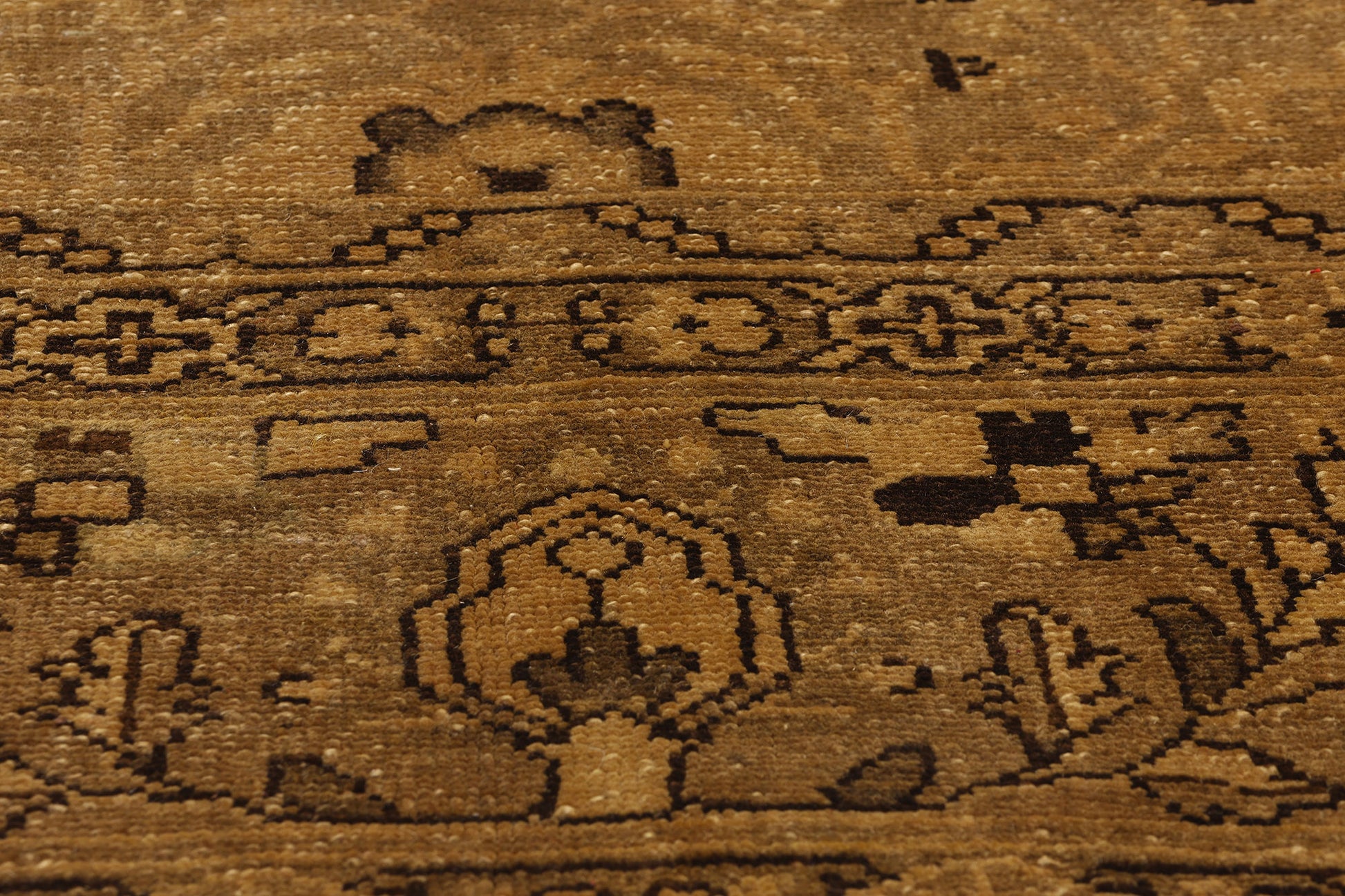 11 x 14 Antique Brown Persian Malayer Rug 78739