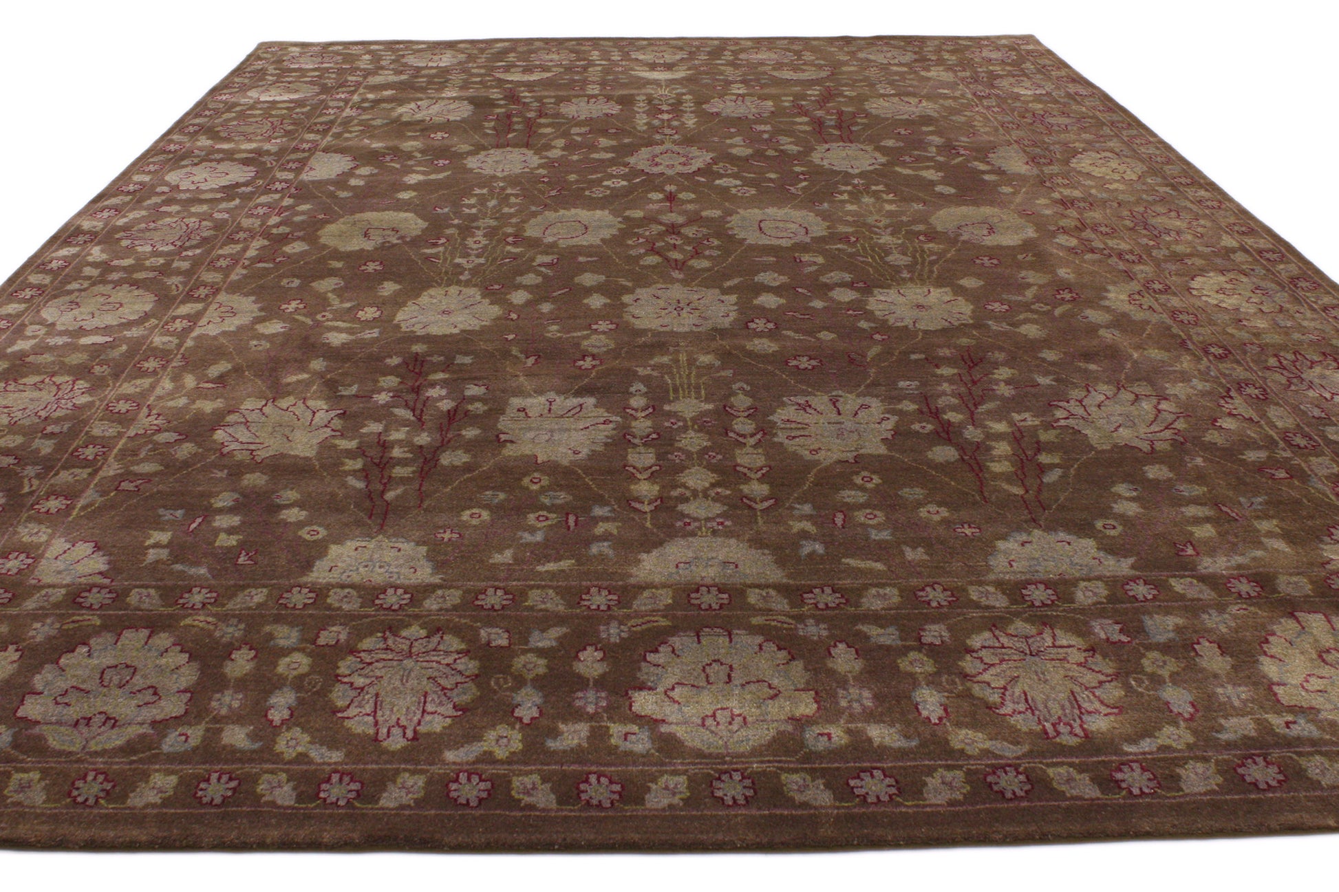 8 x 10 Brown Transitional Indian Area Rug 30222