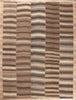 11 x 14 Brown Vintage Striped Turkish Kilim Rug 60633