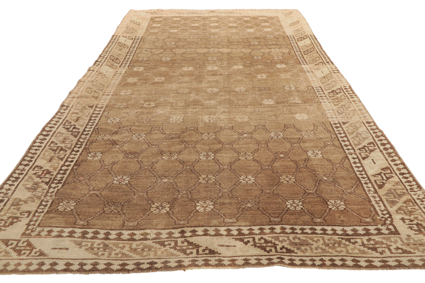 6 x 12 Vintage Brown Turkish Kars Rug 53723