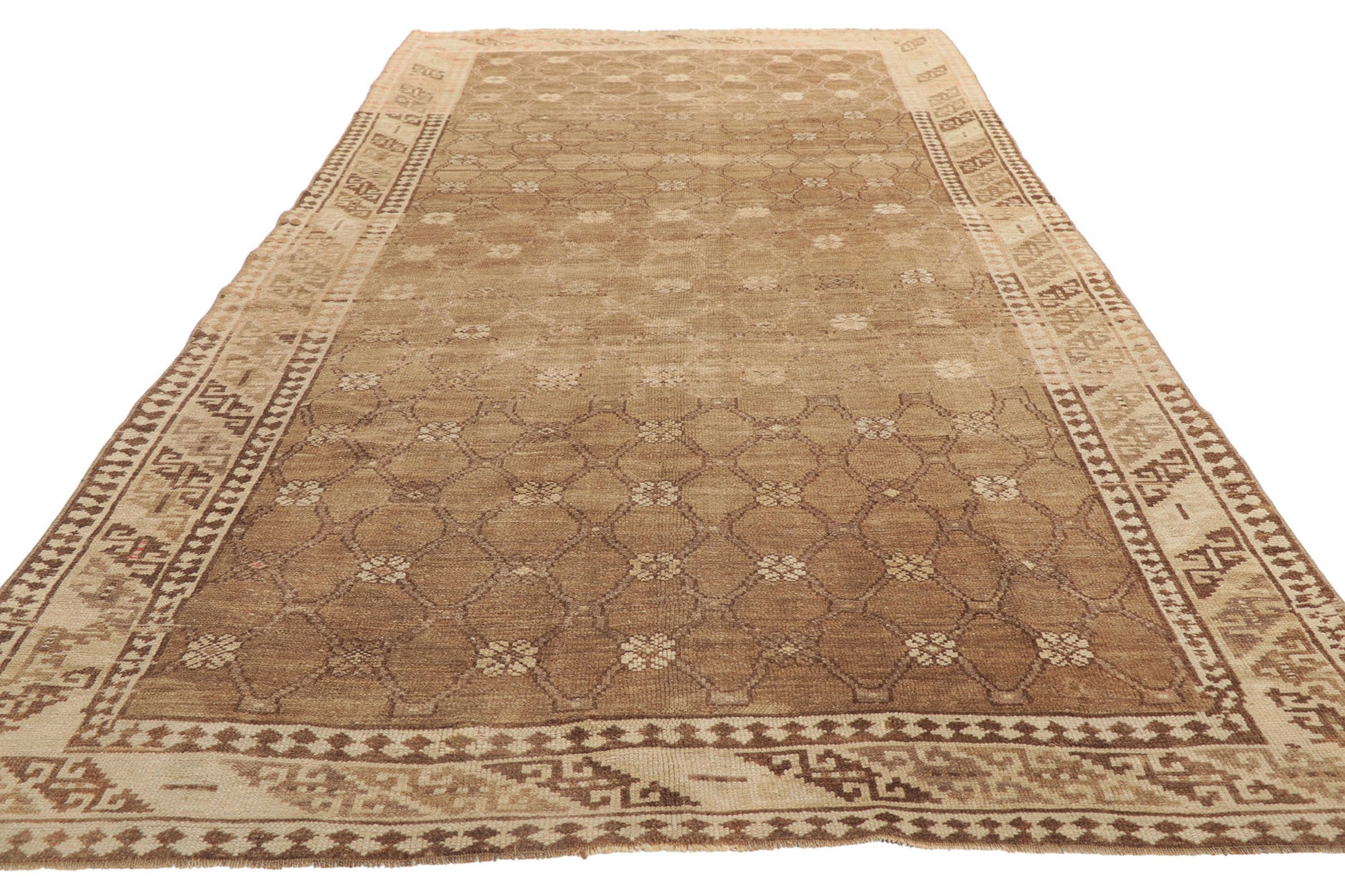 6 x 12 Vintage Brown Turkish Kars Rug 53723