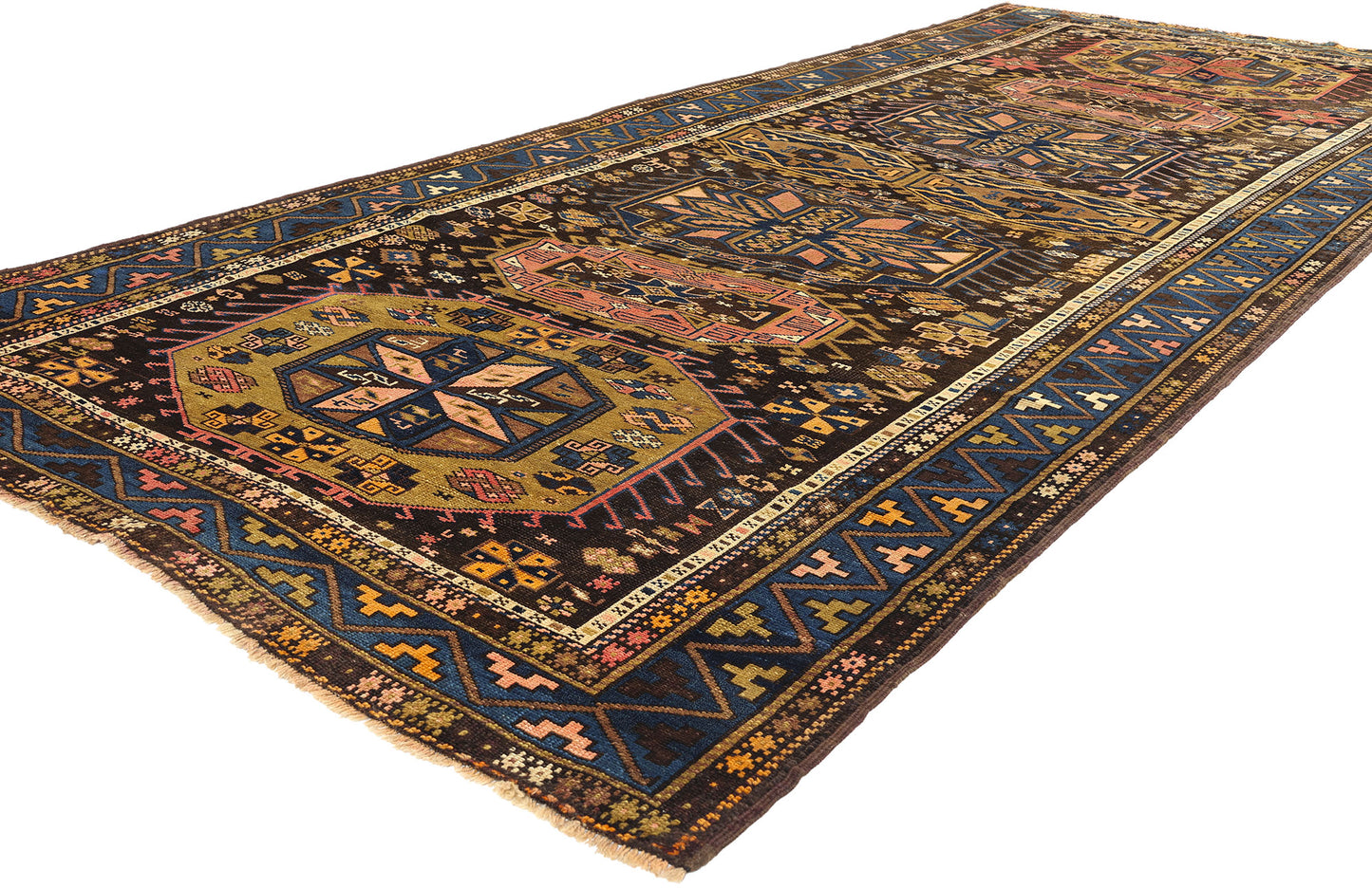 5 x 13 Antique Caucasian Baku Rug 78770