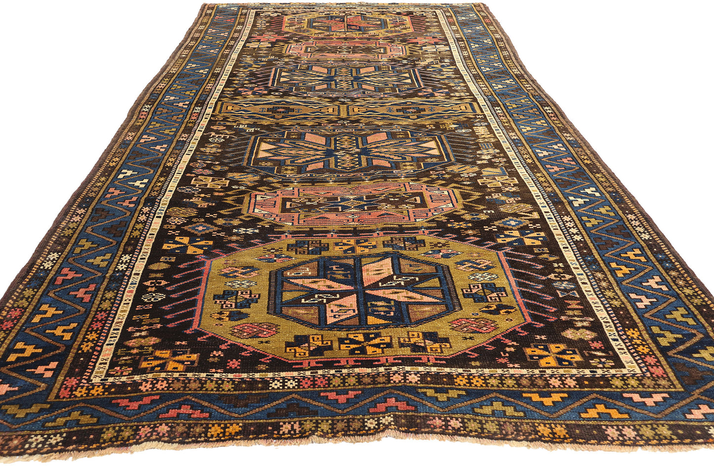 5 x 13 Antique Caucasian Baku Rug 78770