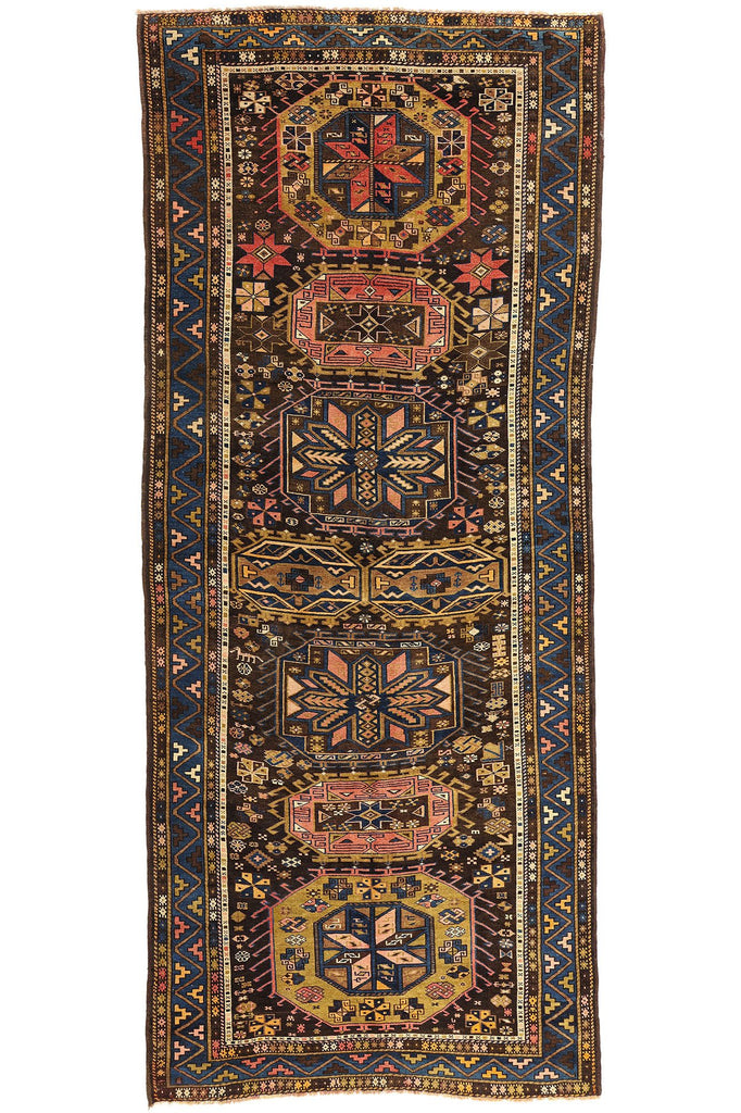 5 x 13 Antique Caucasian Baku Rug 78770