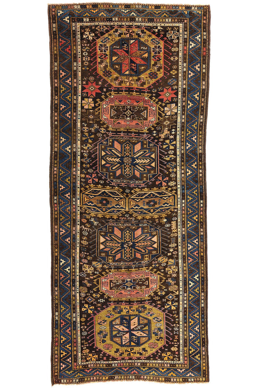 5 x 13 Antique Caucasian Baku Rug 78770
