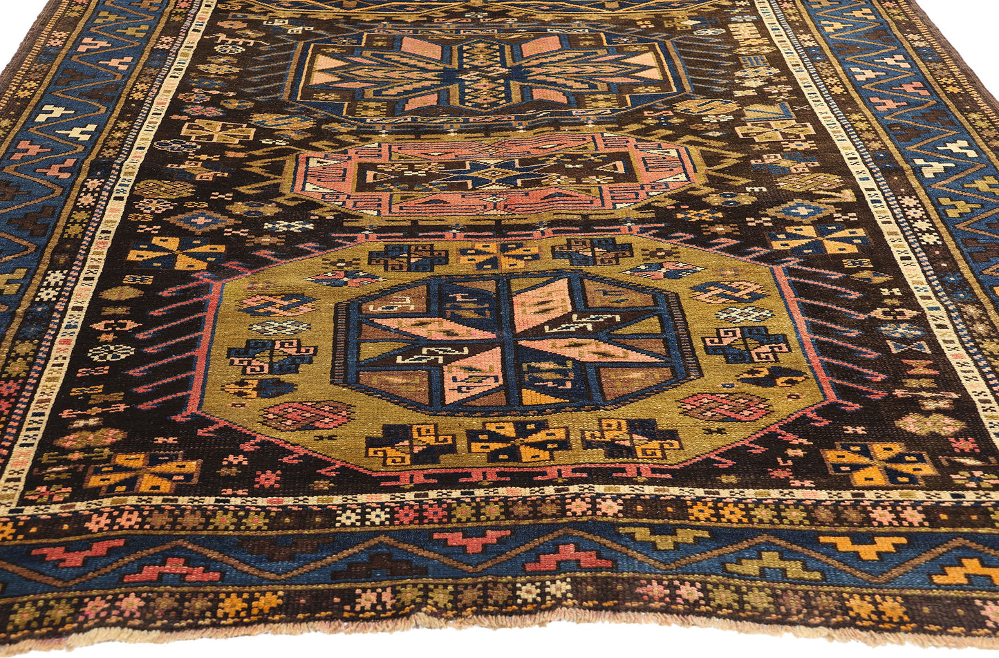 5 x 13 Antique Caucasian Baku Rug 78770