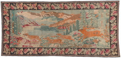 5 x 9 Vintage Caucasian Karabagh Pictorial Rug 78707