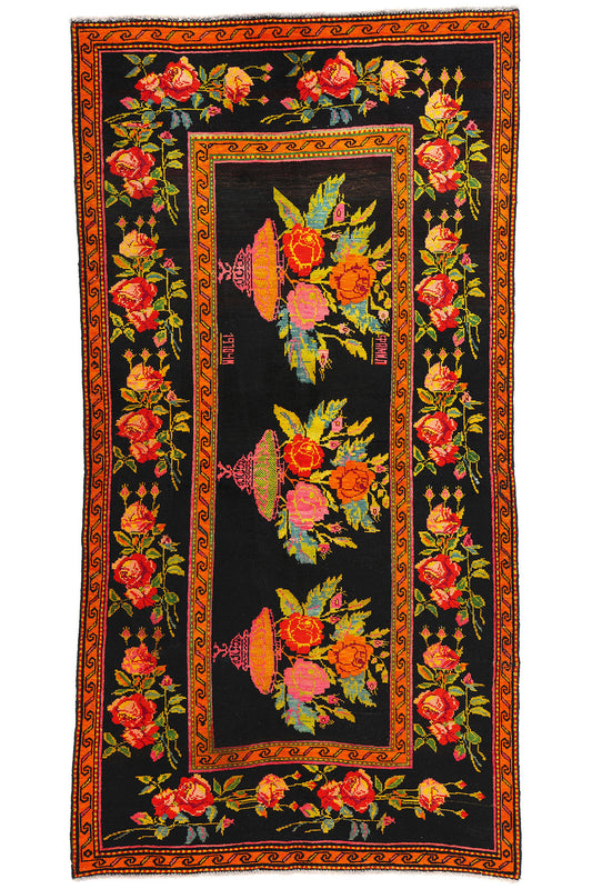 4 x 8 Antique Caucasian Rose Karabagh Rug 61061